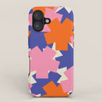 Pop Star Contemporary Abstract Pattern Blue Pink Orange iPhone Case Gallery Image 1