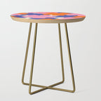 Pop Star Contemporary Abstract Pattern Blue Pink Orange Side Table Gallery Image 1