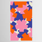 Pop Star Contemporary Abstract Pattern Blue Pink Orange Tablecloth Gallery Image 2
