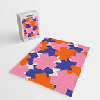Pop Star Contemporary Abstract Pattern Blue Pink Orange Jigsaw Puzzle Gallery Image 2