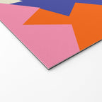 Pop Star Contemporary Abstract Pattern Blue Pink Orange Welcome Mat Gallery Image 2