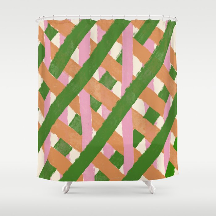 Criss Cross Shower Curtain Gallery Image 1