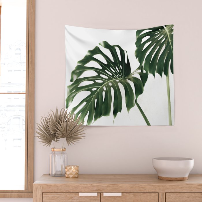 Minimalist Monstera Wall Tapestry Gallery Image 2