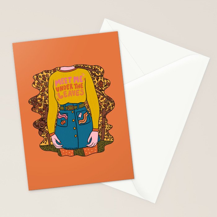 Meet Me Under the Leaves Stationery Card Gallery Image 2
