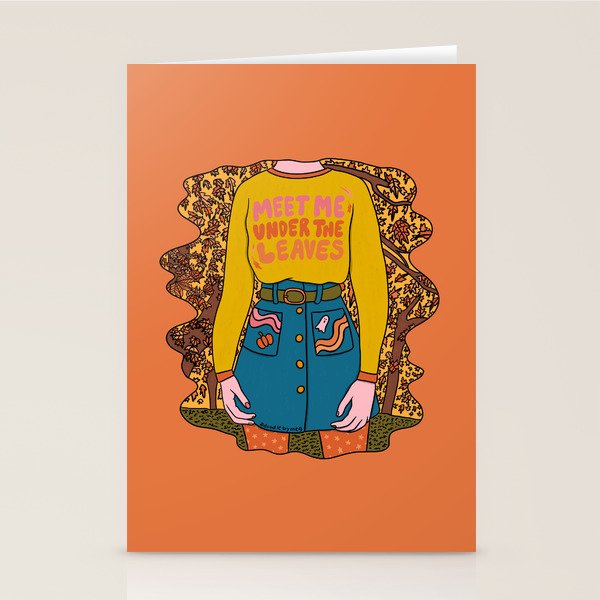 Meet Me Under the Leaves Stationery Card Gallery Image 2