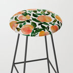 GEORGIA PEACHES Watercolor Peach Print Stool Gallery Image 2