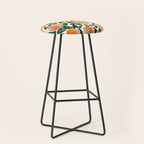 GEORGIA PEACHES Watercolor Peach Print Stool Gallery Image 1
