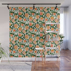 GEORGIA PEACHES Watercolor Peach Print Wall Mural Gallery Image 1