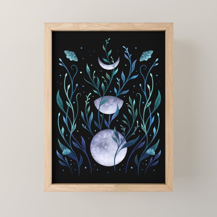 Phase & Grow - Teal Mini Art Print Gallery Image 1