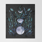 Phase & Grow - Teal Throw Blanket Gallery Image 2