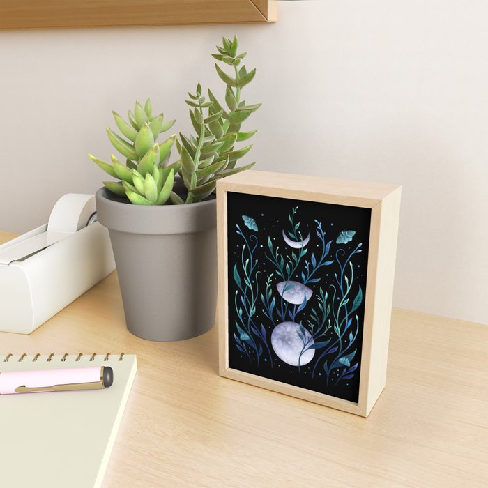 Phase & Grow - Teal Mini Art Print Gallery Image 2