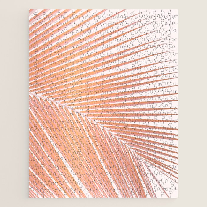 Palm leaf - copper pink Jigsaw Puzzle Gallery Image 1