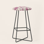 Magenta Alien Abduction Toile De Jouy Pattern Stool Gallery Image 1