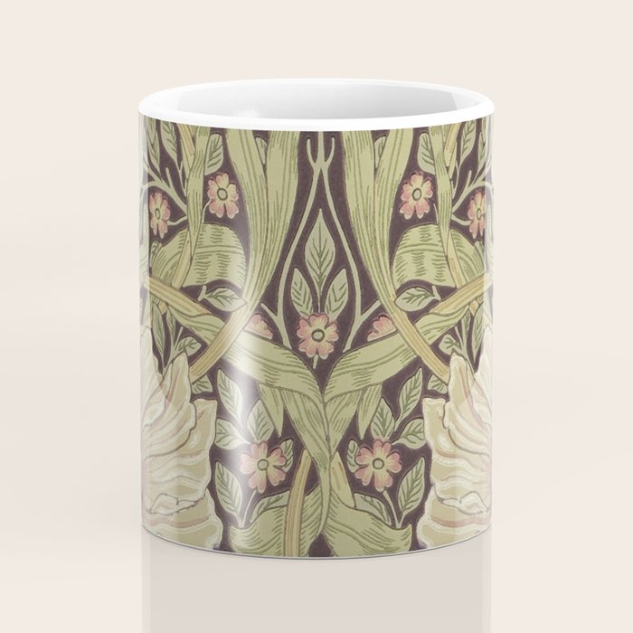 William Morris Vintage Pimpernel Bullrush Russet Coffee Mug Gallery Image 4