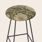 William Morris Vintage Pimpernel Bullrush Russet Stool Gallery Image 2