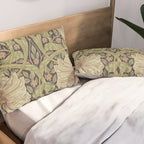 William Morris Vintage Pimpernel Bullrush Russet Pillow Sham Gallery Image 2