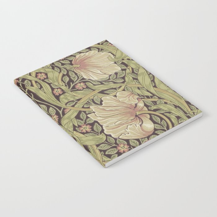 William Morris Vintage Pimpernel Bullrush Russet Notebook Gallery Image 1