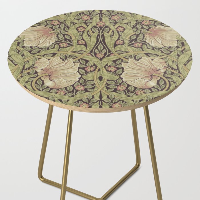 William Morris Vintage Pimpernel Bullrush Russet Side Table Gallery Image 2