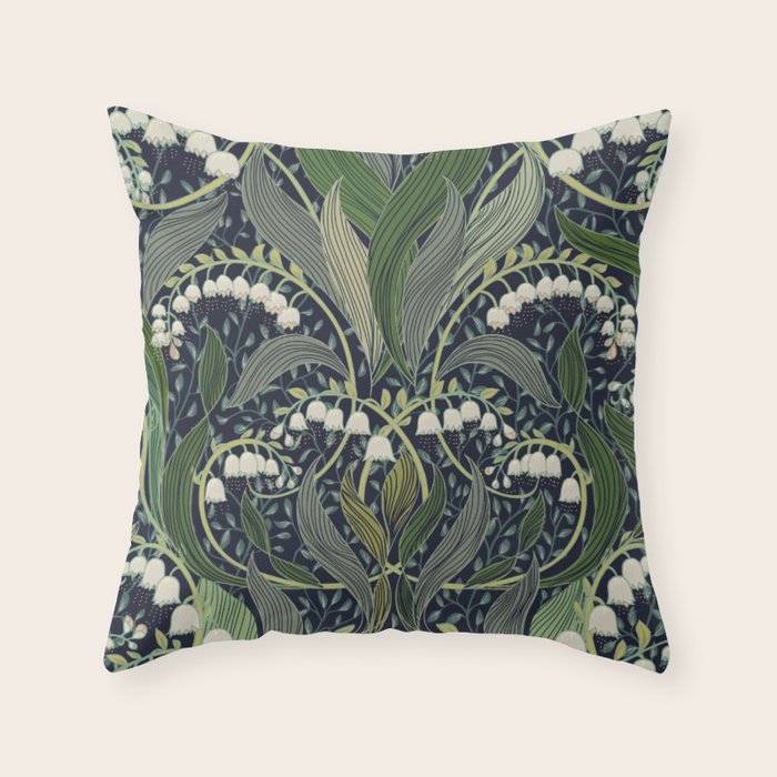 Wonderful poisonous lily of the valley Throw Pillow Gallery Image 1