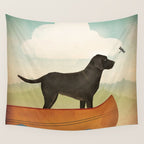 Black Dog Canoe '22 Wall Tapestry Gallery Image 4