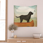 Black Dog Canoe '22 Wall Tapestry Gallery Image 2