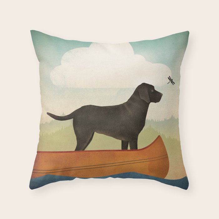Black Dog Canoe '22 Throw Pillow Gallery Image 6
