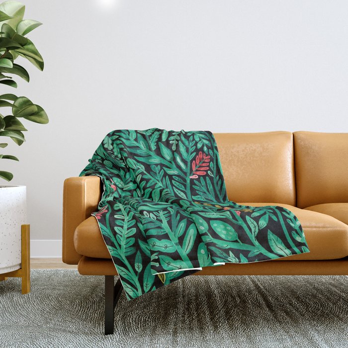 Dark Hedgerow Throw Blanket Gallery Image 1