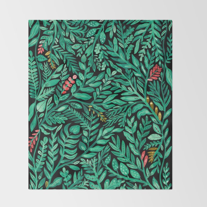 Dark Hedgerow Throw Blanket Gallery Image 2