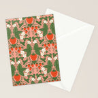 Elegant Strawberry and Floral Botanical Pattern Stationery Card Gallery Image 2