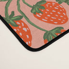 Elegant Strawberry and Floral Botanical Pattern Desk Mat Gallery Image 4