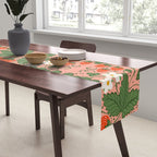 Elegant Strawberry and Floral Botanical Pattern Table Runner Gallery Image 2