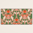 Elegant Strawberry and Floral Botanical Pattern Desk Mat Gallery Image 3