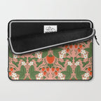 Elegant Strawberry and Floral Botanical Pattern Laptop Sleeve Gallery Image 2