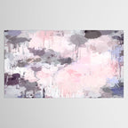 Modern Contemporary soft Pastel Pink Grey Abstract Tablecloth Gallery Image 2