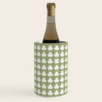 Clovers XXVIII Natural Green Botanical Pattern Wine Chiller Gallery Image 3