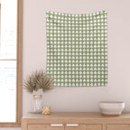 Clovers XXVIII Natural Green Botanical Pattern Wall Tapestry Gallery Image 2