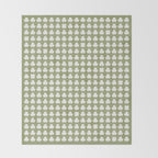 Clovers XXVIII Natural Green Botanical Pattern Throw Blanket Gallery Image 2