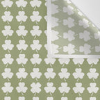 Clovers XXVIII Natural Green Botanical Pattern Wall Tapestry Gallery Image 3