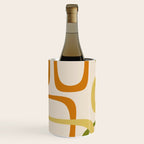 Fine Loops Mid-Century Modern Minimalist Olive Green, Burnt Orange, Mustard, and Beige Wine Chiller Gallery Image 2