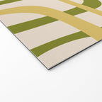 Fine Loops Mid-Century Modern Minimalist Olive Green, Burnt Orange, Mustard, and Beige Welcome Mat Gallery Image 2