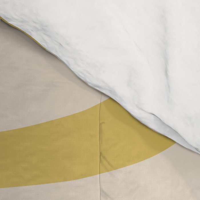 Fine Loops Mid-Century Modern Minimalist Olive Green, Burnt Orange, Mustard, and Beige Comforter Gallery Image 4