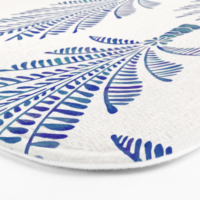 Palm Tree - Navy Palette Bath Mat Gallery Image 3