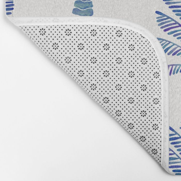 Palm Tree - Navy Palette Bath Mat Gallery Image 2