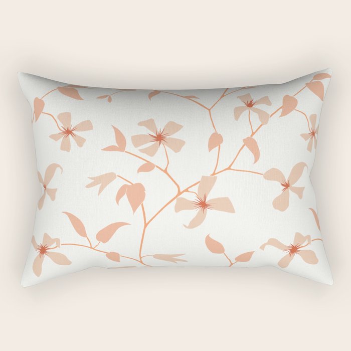 Floral Clematis Vine Rectangular Pillow Gallery Image 2