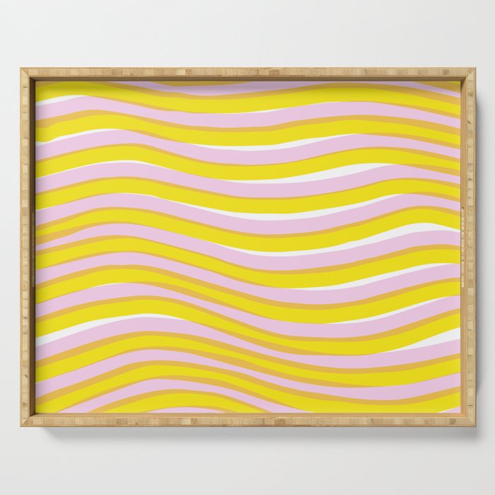 waves at sunrise Serving Tray Gallery Image 1