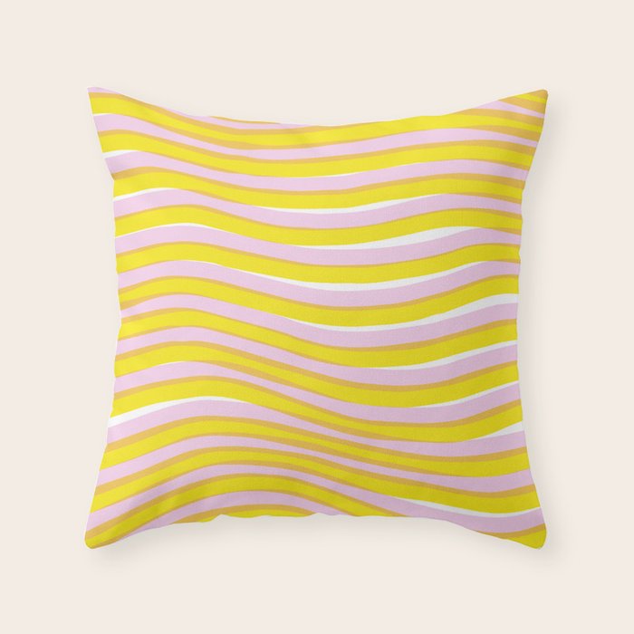 waves at sunrise Throw Pillow Gallery Image 1