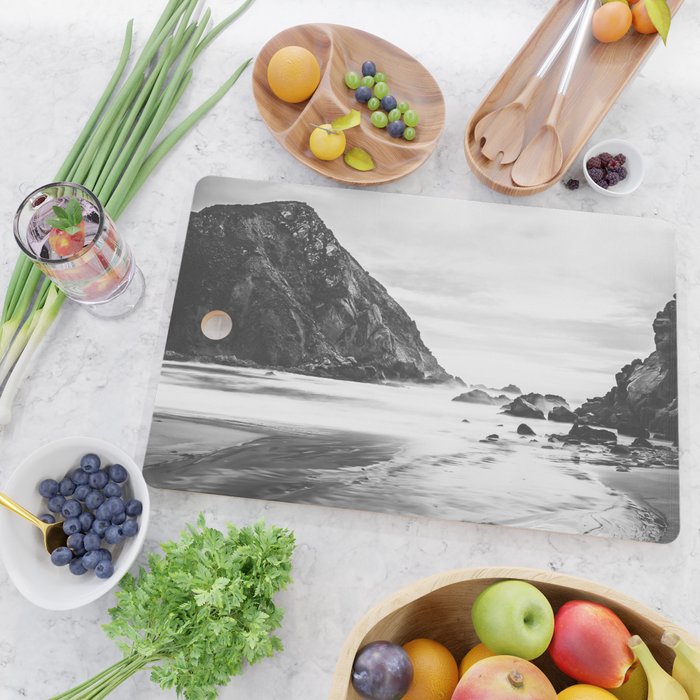 Big Sur Black and White Cutting Board Gallery Image 2