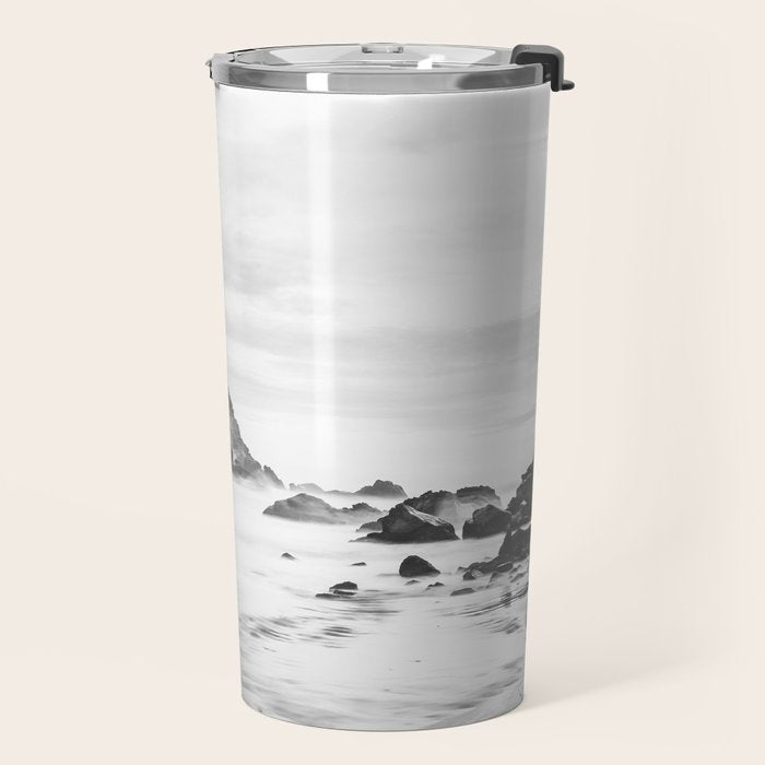 Big Sur Black and White Travel Mug Gallery Image 2