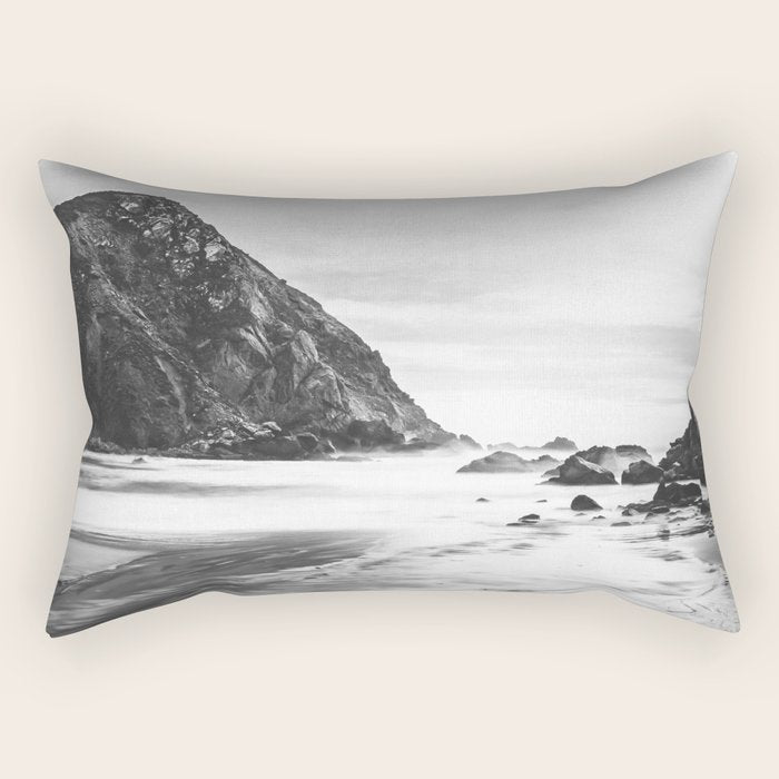 Big Sur Black and White Rectangular Pillow Gallery Image 2