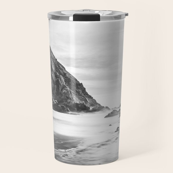 Big Sur Black and White Travel Mug Gallery Image 1